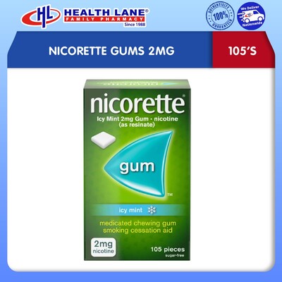 NICORETTE GUMS 2MG (105'S)